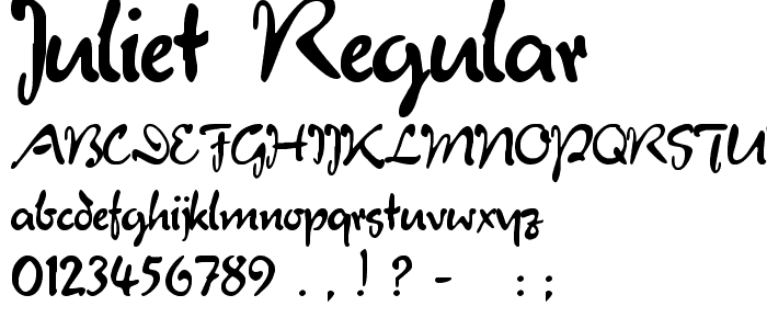 Juliet Regular font